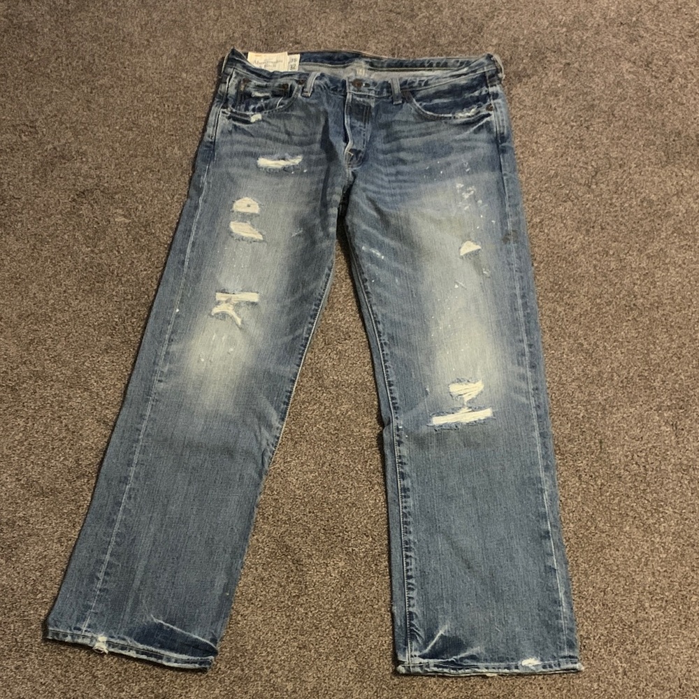 Abercrombie & Fitch Men's Straight Blue Jeans